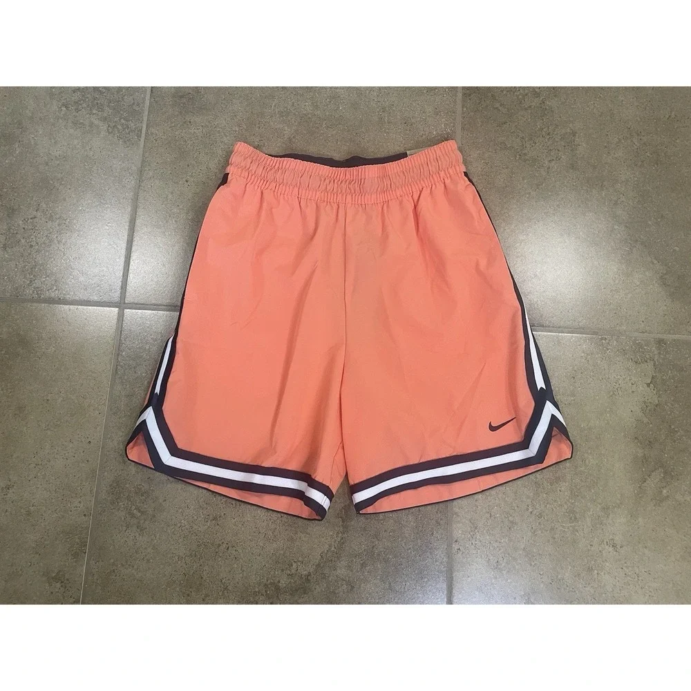 NWT Nike Basketball DNA Dri-Fit UV Woven Mesh Shorts Mens Sz S Bright Peach